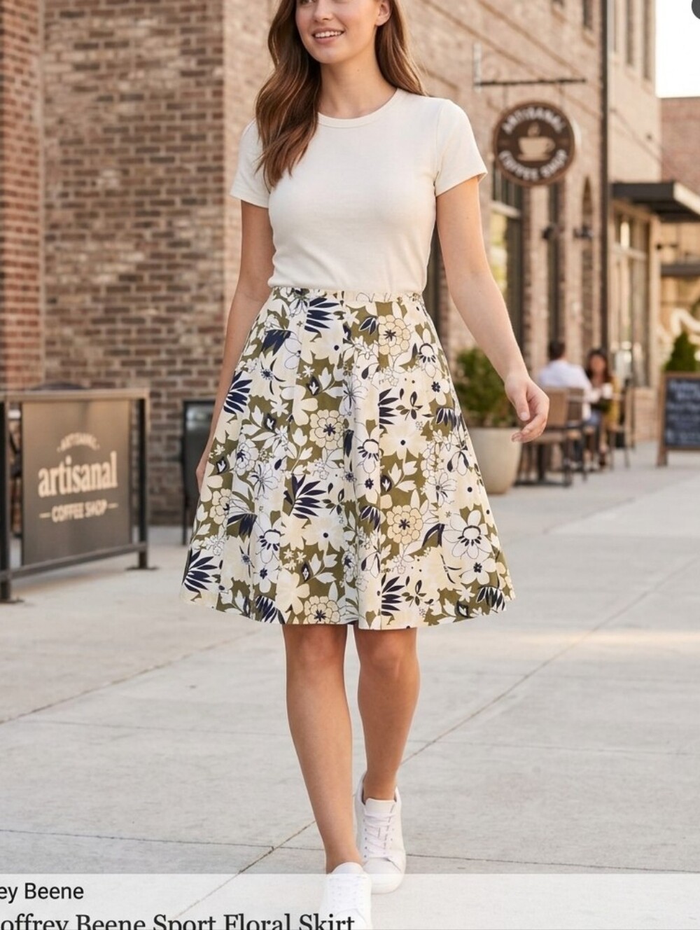 🐈Geoffrey Beene Sport Floral Skirt